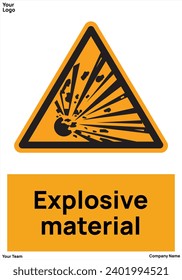 Símbolo iso 7010 de signos de materiales explosivos