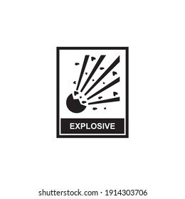 explosive packaging icon symbol sign vector