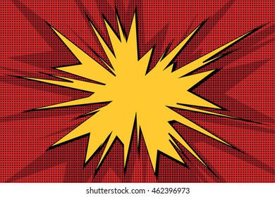 Explosive pop art background comics bubble retro vector illustration