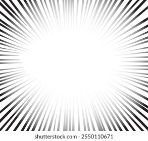 Explosive radial lines emanating from a bright center