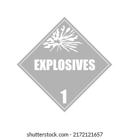 Explosive sign icon, vector illustration