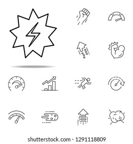 explosive spark icon. Speed icons universal set for web and mobile