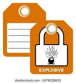 Explosive Tag Label Symbol Sign, Vector Illustration, Isolate On White Background. EPS10