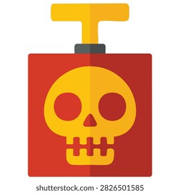 Explosive TNT detonator box isolated vector illustration hazard