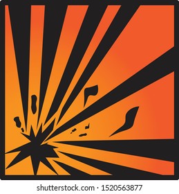 Explosive Warning Sign Vector Illustration