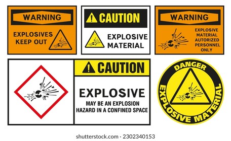 Explosive warning signs. Hazard signs of the 1st class.