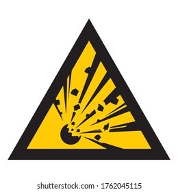 Danger Explosion Warning Sign Stock Vector (Royalty Free) 527029417