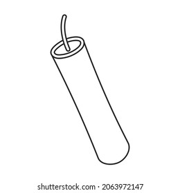 Explosives vector icon.Outline vector icon isolated on white background explosives.