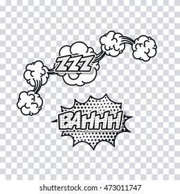 explossion pop art comic cartoon icon. No background. Vector illustration