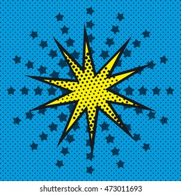 explossion pop art pointed star shape icon. Colorful and Flat design. Vector illustration