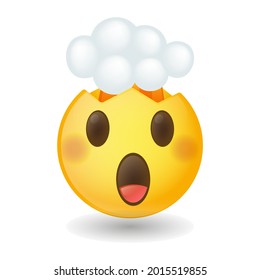 Explouding Emoji Icon Illustration. Mind Blown Vector Symbol Emoticon Design Vector.