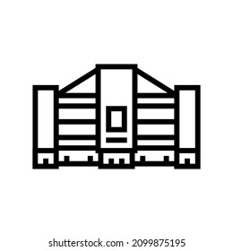 expo center line icon vector. expo center sign. isolated contour symbol black illustration
