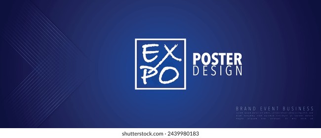 Diseño gráfico abstracto del logotipo EPS diseño vectorial de la cumbre anual del evento y título hecho para el tema de la tecnología de la EXPO y la IA - convención anual para la inteligencia artificial