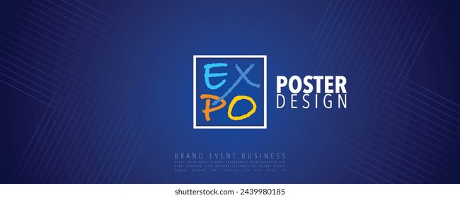 EXPO design. logotype abstract graphic EPS vector design of annual event summit and title made for EXPO Technology and AI theme - annual convention for Artificial Intelligence