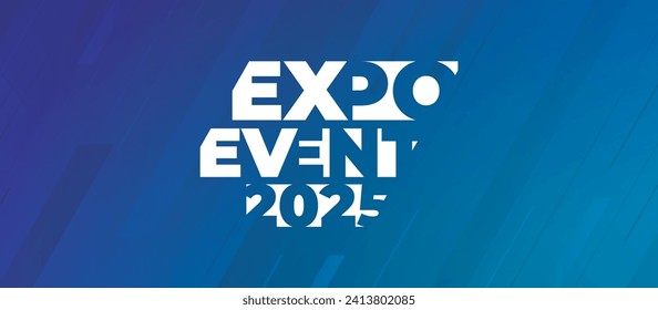 Banner del evento Expo. Se puede usar para negocios, marketing y publicidad. diseño gráfico del logotipo de la cumbre anual, el Seminario o el seminario web realizados para eventos de tecnología y negocios próximos. EPS vectorial 10