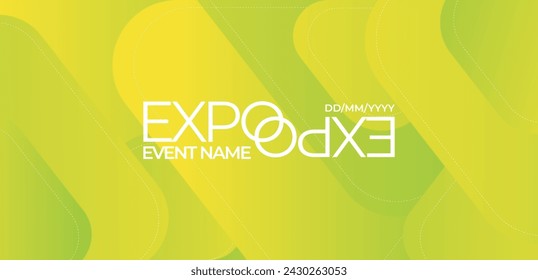 Expo Event banner. Can be used for business, marketing and advertising. logo graphic design of annual summit, Seminar or webinar made for Technology and business upcoming events. Vector EPS 10