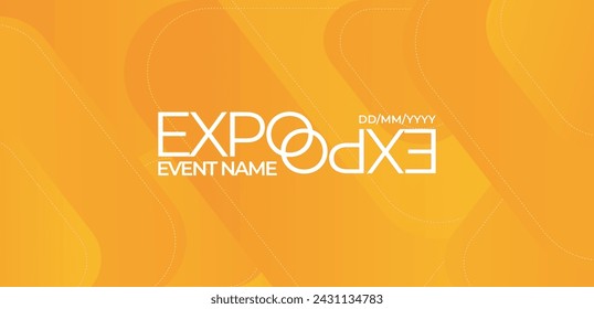 Expo Event banner. Can be used for business, marketing and advertising. logo graphic design of annual summit, Seminar or webinar made for Technology and business upcoming events. Vector EPS 10