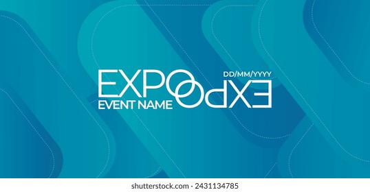 Expo Event banner. Can be used for business, marketing and advertising. logo graphic design of annual summit, Seminar or webinar made for Technology and business upcoming events. Vector EPS 10