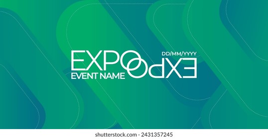 Expo Event banner. Can be used for business, marketing and advertising. logo graphic design of annual summit, Seminar or webinar made for Technology and business upcoming events. Vector EPS 10