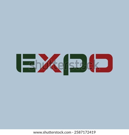 Expo Logo Text Lettering Typography 2025