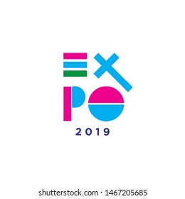 EXPO Logo Vector Illustration. 2019