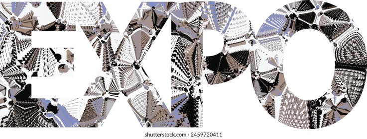  Expo Wave design colorful. Digital image with a psychedelic stripes. Argent base for website, print, basis for banners, wallpapers, business cards, brochure, banner. Line art optical 