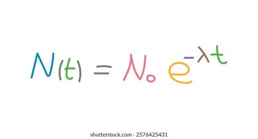 Exponential decay equation in nuclear physics.