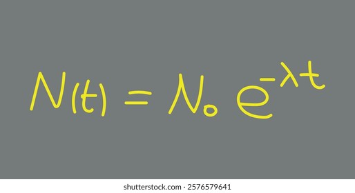 Exponential decay equation in nuclear physics.