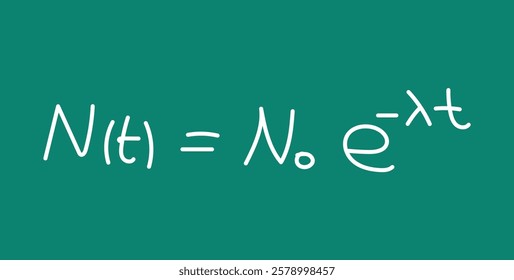 Exponential decay equation in nuclear physics.