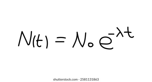 Exponential decay equation in nuclear physics.