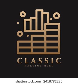 exponential growth graph logo design