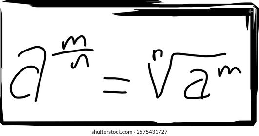 Exponential properties in mathematics, fractional power