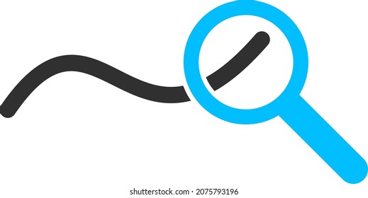 Exporta el icono del gráfico de ondas con estilo plano. Imagen de icono del gráfico de ondas de exportación vectorial aislado en un fondo blanco.