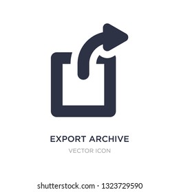 export archive icon on white background. Simple element illustration from UI concept. export archive sign icon symbol design.