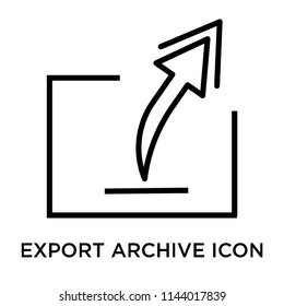 Export Archive icon vector isolated on white background for your web and mobile app design, Export Archive logo concept