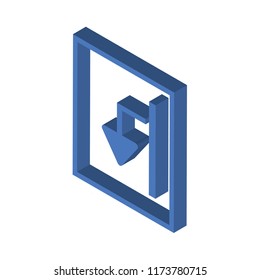 Export Archive isometric left top view 3D icon
