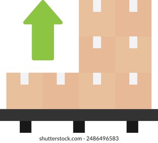 Export Arrow Delivery Icon Vector Flat Illustration