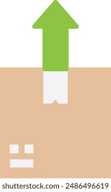 Export Arrow Delivery Icon Vector Flat Illustration