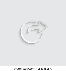  export arrow, forward icon, share or exit icon.  vector square and arrow  paper icon
