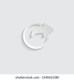  export arrow, forward icon, share or exit icon.  vector square and arrow  paper icon