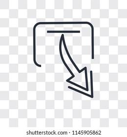 Export arrow vector icon isolated on transparent background, Export arrow logo concept