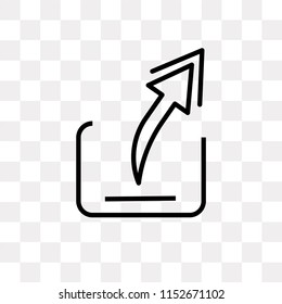 Export Arrow vector icon isolated on transparent background, Export Arrow logo concept