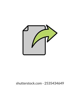 Export colored vector icon on white background. Stock vector EPS10