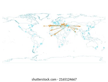 Export concept map for Azerbaijan, vector Azerbaijan map on white background suitable for export concepts. File is suitable for digital editing and large size prints.