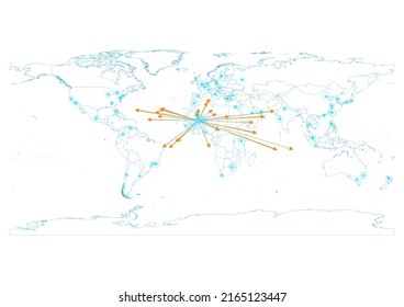 Export concept map for Mali, vector Mali map on white background suitable for export concepts. File is suitable for digital editing and large size prints.