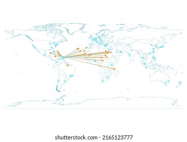 Export concept map for Saint Lucia, vector Saint Lucia map on white background suitable for export concepts. File is suitable for digital editing and large size prints.