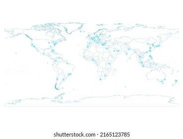 Export concept map for São Tomé and Príncipe, vector São Tomé and Príncipe map on white background suitable for export concepts. File is suitable for digital editing and large size prints.