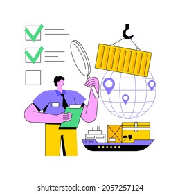 Export Control Abstract Concept Vector Illustration. Licensing Services, Export Of Goods, Software And Technology, National Security, Warehouse Storage, Logistic Industry, Cargo Abstract Metaphor.