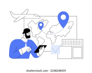 Export control abstract concept vector illustration. Licensing services, export of goods, software and technology, national security, warehouse storage, logistic industry, cargo abstract metaphor.