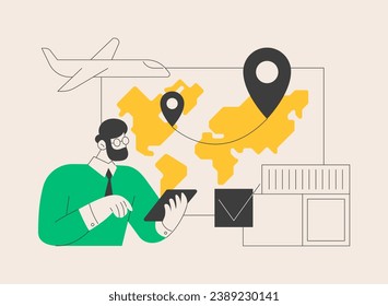 Export control abstract concept vector illustration. Licensing services, export of goods, software and technology, national security, warehouse storage, logistic industry, cargo abstract metaphor.